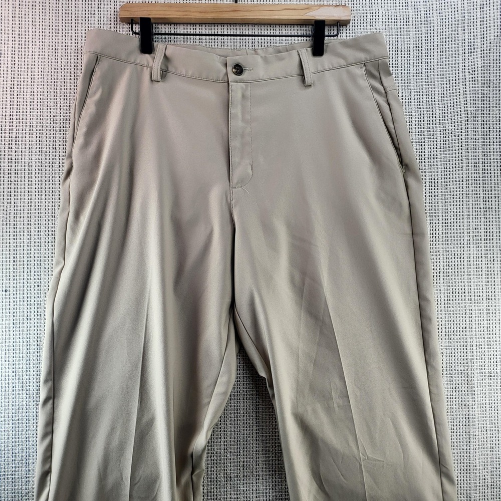 Adidas Climalite Pants Mens‎ 36x30 Beige Golf Flat Front Lightweight Performance